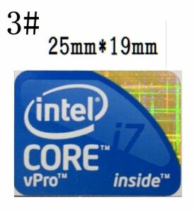 03# 初代目【CORE i7vPro】エンブレムシール　■25*19㎜■ 条件付き送料無料