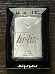 zippo hi-lite 60th Anniversary ハイライト 60周年記念品 2020年製 限定品 両面デザイン HI-LITE silver シルバー デットストック