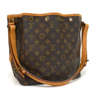 1円 ◆良品 LOUIS VUITTON ルイヴィトン ルイヴィトン ショルダーバッグ プチノエ M42226 モノグラム ブラウン◆E.Cso.tI-02