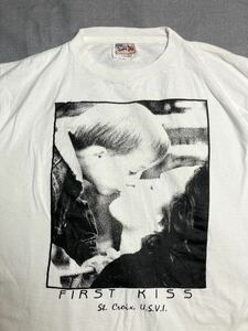 80s 90s first kiss フォトTシャツ L ビンテージ シングルステッチ 