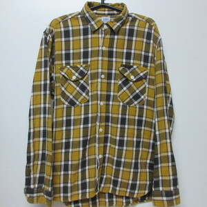 LEE リー ネルシャツ　XL　大きい　黄土色　アウトドア　ワーク　アメカジ古着　sy1588