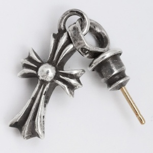 CHROME HEARTS CHクロスベビーファットドロップイヤリング シルバー クロムハーツ ピアス cross baby fat earrings