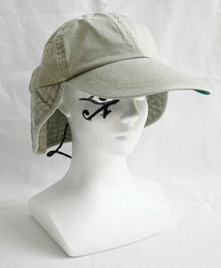 即決【Mega Cap from USA】juniper cotton twill cap with flap/フリーサイズ/putty/ピグメント フラップ キャップ/激レア (vt-234-6)、