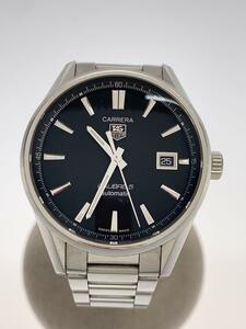 TAGHeuer◆カレラ_キャリバー5_AT_SS_39mm/アナログ/ステンレス/BLK/SLV/20231124日差-25