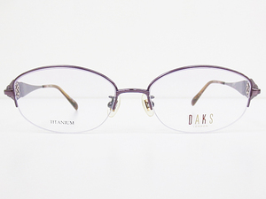 ∞【デッドストック】DAKS ダックス 眼鏡 メガネフレーム DA25293 54[]17-135 メタル チタン ナイロール パープル 薄紫 日本製 □H8