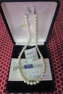 カネボウ　ベルの会記念品　ノベルティ　シルクパールネックレス　人工真珠　1964年　昭和39年
