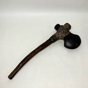京都⑧ 時代物 古い斧 長さ：44.0cm 幅：18.0cm 検)磨製石斧縄文パプアニューギニアインディアン