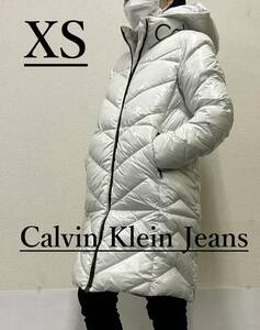カルバン クライン ジーンズ　レディース　パデッド コート 02B22　XSサイズ　ホワイト　新品 タグ付　Calvin Klein Jeans　J20J219827