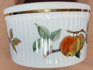 6 英国製 ROYAL WORCESTER ロイヤルウースター Evesham イブシャム スフレボウル（14×8㎝462g）