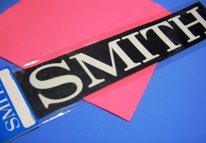 スミス SMITH 白 ロゴ 転写 カッティング シート ステッカー 270-55mm シール
