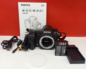 ■ PENTAX K-5 II ボディ デジタル一眼レフカメラ 動作確認済 シャッター、フラッシュOK バッテリー 充電器 付属品 ペンタックス