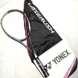 【1円スタート】★新品☆ラケット★ ソフトテニス YONEX ヨネックス レーザーラッシュ9V メタルオレンジ UL1フレームのみ 専用ケース付き