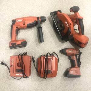 【BW 3638】1円～ HILTI ヒルティ コードレス 電動工具まとめ 丸ノコ インパクトドライバー 切断工具 DIY 動作未確認 現状品