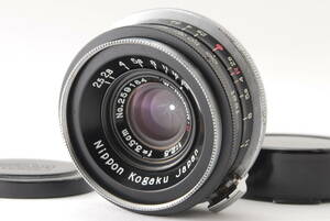 [A品] Nikon W-NIKKOR.C 35mm F2.5 ブラック＊Sマウント＊3.5cm＊10585
