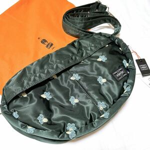 完売品 新品未使用タグ付き mina perhonen x PORTER SHOULDER BAG グリーン ポーター ミナペルホネン コラボ ショルダーバッグ