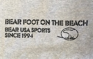 古着 美品 Bear ベアー サーフ Tシャツ size M　グレイ BEAR BEACH オン・ザ・ビーチ