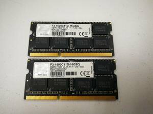 保証あり DDR3 1600 PC3-12800 メモリ 8GB×2枚 計16GB ノートパソコン用