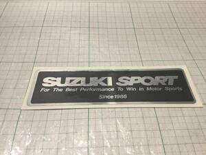 スズスポ　スズキスポーツ　SUZUKI SPORT racing　スズキ スポーツ ステッカー デカール　ガンメタリック