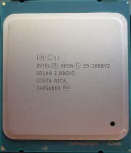 安心初期付き★デスクトップ用cpu Intel CPU Xeon E5-2680V2 SR1A6【中古良品】送料無料