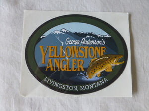 YELLOWSTONE ANGLER ステッカーYELLOWSTONE ANGLER FlyFishing ステッカー Montana LIVINGSTON U.S.A Fly Fishing TROUT トラウト