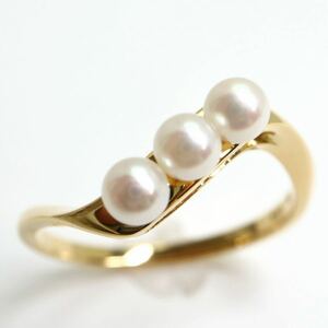MIKIMOTO(ミキモト)《K18 アコヤ本真珠 リング》A 約2.3g 12号 ジュエリー ring 指輪 jewelry pearl ベビーパール EA6/EA6