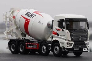 ▲入手困難！SANY 1/24 8X4 コンクリートミキサー車 CONCRETE MIXER 42*11*17cm 輸送車 作業車