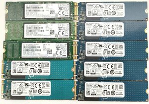 【CD info正常・動作ジャンク品】SANSUNG MZN256HAJQ-00007、KIOXIA KBG30ZMV256G 10枚セット(M.2/256GB/SATA/2280) SSD001