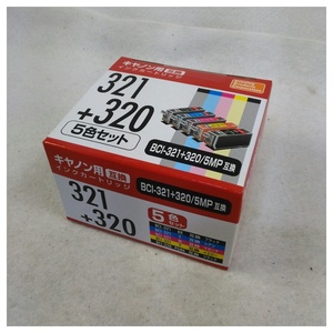 【未使用品】Canon BCI-321+320/5MP(キャノンプリンター用互換インク) 汎用インクカートリッジ 5色セット PP-C321-5P