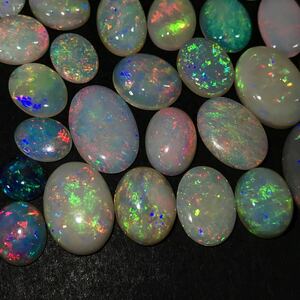 遊色効果!!(天然オパールおまとめ)m 100ct ルース 裸石 宝石 ジュエリー jewelry opal 遊色 water fire white i②