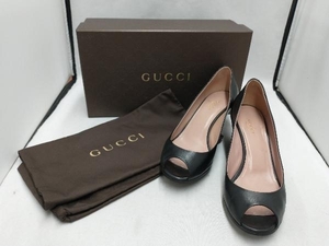 GUCCI/グッチ/オープントゥパンプス/323535/ブラック/36/22.5cm