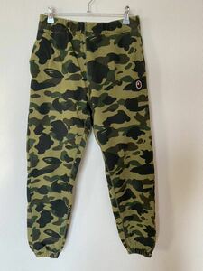 1回着美品◆A Bathing Ape アベイシングエイプ◆CAMO SWEAT PANTS ◆カモフラ柄スウェットパンツ◆迷彩柄◆サイズS