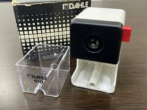 ★【激レア文房具・希少レトロ廃盤品】ドイツ製 ダーレー/DAHLE100 白 ペンシルシャープナー(コンパクト鉛筆削り)★動作品 元箱付き