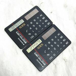 (志木)動作品★SANYO/サンヨー amorton card ELECTRONIC CALCULATOR CX12 超薄型ソーラー電卓 事務用品 日本製 名刺型 約2mm (o)