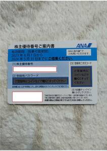 ANA株主優待券　２枚（その2）番号通知のみ　（有効期間：2024年5月31日）