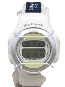 CASIO◆クォーツ腕時計/Baby-G/デジタル/キャンバス/ホワイト/DW-6697