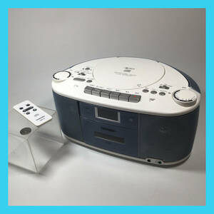 D-770☆【ジャンク品】　CDラジオカセットレコーダー　TOSHIBA　東芝　TY-CDS5　※本体.リモコンのみ (電源コード欠品)　※CD機能動作せず