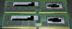 HPE 809083-091 SK hynix PC4-2400T DDR4 19200 32GB 2Rx4 2枚セット 64GB Registered RDIMM ECC HP ProLiant 純正 Smart Memory