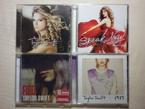 『Taylor Swift アルバム4枚セット』(Fearless〔EU盤〕,Speak Now～Deluxe Edition〔国内盤、2CD〕,Red〔EU盤〕,1989〔輸入盤〕,SSW,Pops)