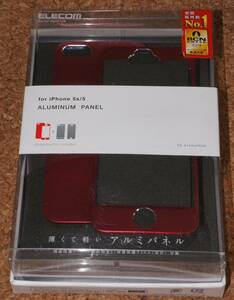 ☆新品★ELECOM iPhone5s/5/SE アルミパネル レッド（※SE2/SE3には対応しません※）