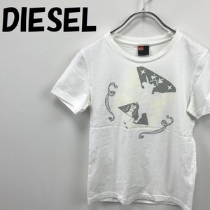 【人気】DIESEL/ディーゼル 半袖 Tシャツ 綿100％ ホワイト サイズS レディース/S4144