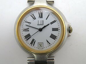 1円◆稼働◆ ダンヒル ホワイト クオーツ ユニセックス 腕時計 M41606