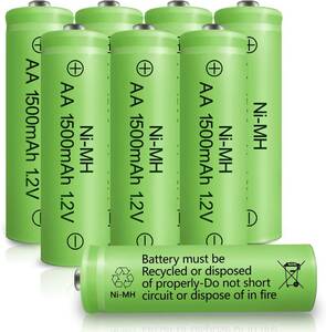 充電式電池 単3 単三 充電池 充電式 単三電池 単3電池 充電電池 1500mAh ニッケル水素電池 ソーラーライト用 AA 1