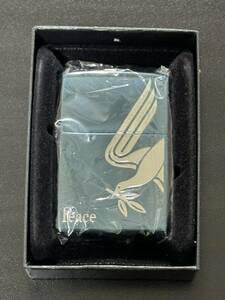 zippo Peace ブルーチタン シルバー 刻印 限定品 たばこメーカー 2007年製 ピース 懸賞品 PEACE デットストック ケース 保証書