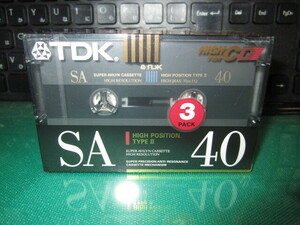 TDKカセットテープ TDK SA-4０M ハイポジション ３本