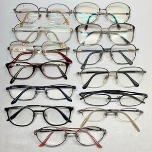 眼鏡まとめ　13点セット　めがね　メガネ　メガネフレーム　老眼鏡　YSL・RENOMA・ALFRED DUNHILL・BURBERRY・AGNIS B.・SONIA RYKIEL 等　