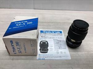送料無料S77830 カメラレンズ Tokina SZ-X200 80-200mm F4.5-5.6 MACRO RATIO 1：4.3取扱説明書有り
