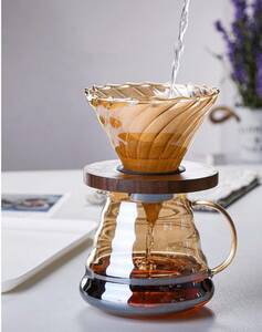 コーヒーサーバー 500mL ガラスドリッパー セット耐熱ガラス 4cup 円錐型 ハンドドリッパー 珈琲 コーヒー器具 おしゃれ 北欧 