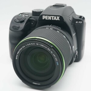 ほぼ新品 PENTAX ペンタックス K-70 18-135WR レンズキット ブラック シャッター回数4510回！
