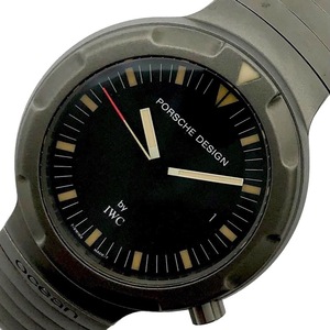 ポルシェデザイン PORSCHE DESIGN ポルシェ デザインby.IWC オーシャン 2000 11101 ブラック文字盤 腕時計 メンズ 中古