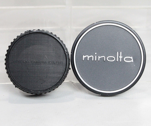 032803 【良品 ミノルタ】 MINOLTA MDマウントレンズリアキャップ＆内径 57mm (フィルター径 55mm) メタルレンズキャップ